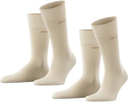 Esprit Basic Uni 2-Pack duurzaam organisch katoen multipack sokken heren beige - Maat 43-46
