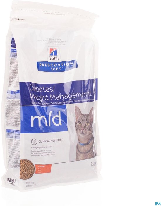 Hill's Prescription Diet M/D Weight Loss Diabetic Kattenvoer 1.5 kg bol