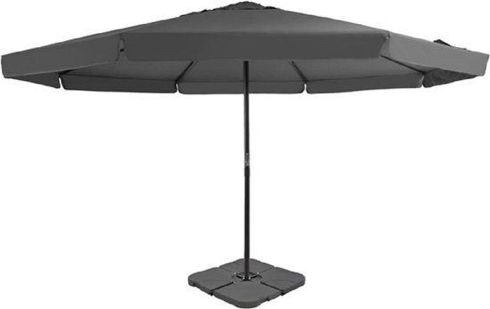 Grote parasol Antraciet met stevige afneembare voet – te vullen met water  of zand voor... | bol.com
