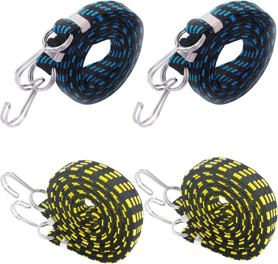 Lot de 12 Tendeurs elastique avec crochets - Sandow elastique - Tendeur  elastique pour bagage et voiture