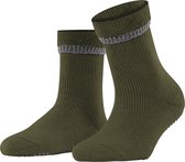 FALKE Cuddle Pads chaussettes antidérapantes en coton et laine mérinos à pois dames vert - Taille 35-38