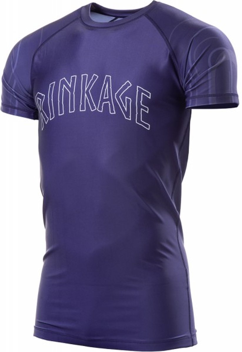Rinkage Olympia Short Sleeve Rashguard - Blauw - maat XL