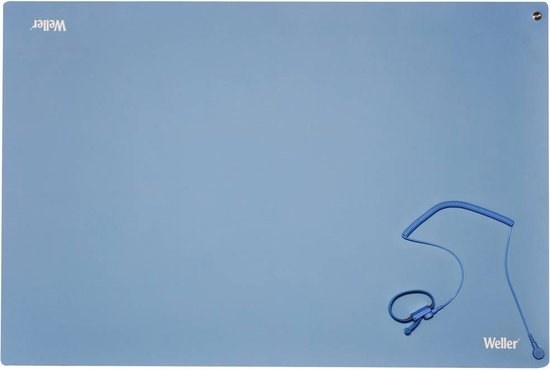 Weller T0051403699 - Antistatische ESD Premium Soldeermat Set - 900mm x 600mm - Blauw