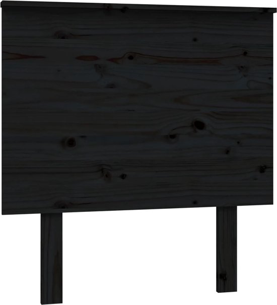 vidaXL Tête de lit 79 x 6 x 82,5 cm Noir Bois de pin massif