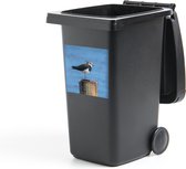 Container sticker Vogel - Dieren - Paal - Blauw - Kievit - 40x40 cm - Kliko sticker