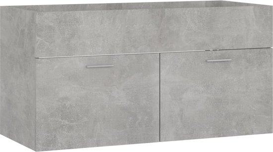 vidaXL-Wastafelkast-90x38,5x46-cm-bewerkt-hout-betongrijs