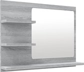 vidaXL - Badkamerspiegel - 60x10,5x45 - cm - bewerkt - hout - grijs - sonoma - eiken