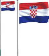 vidaXL-Vlag-met-vlaggenmast-Kroatië-6,23-m-aluminium