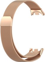 Milanees bandje - geschikt voor Xiaomi Mi Band 10 / 9 / 8 / Xiaomi Smart Band 10 / 9 / 8 - rosegoud