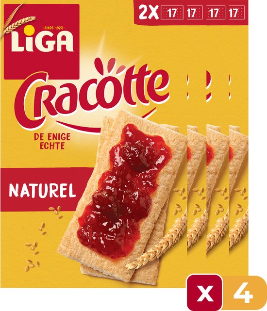 LU Cracottes Crackers Naturel Doos - 250 g - 4 Stuks - Toast - Voordeelverpakking