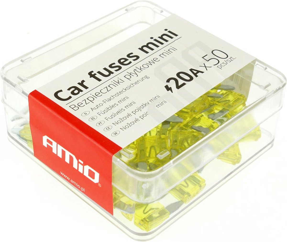 Auto bladzekeringen mini doos 50 stuks 20A