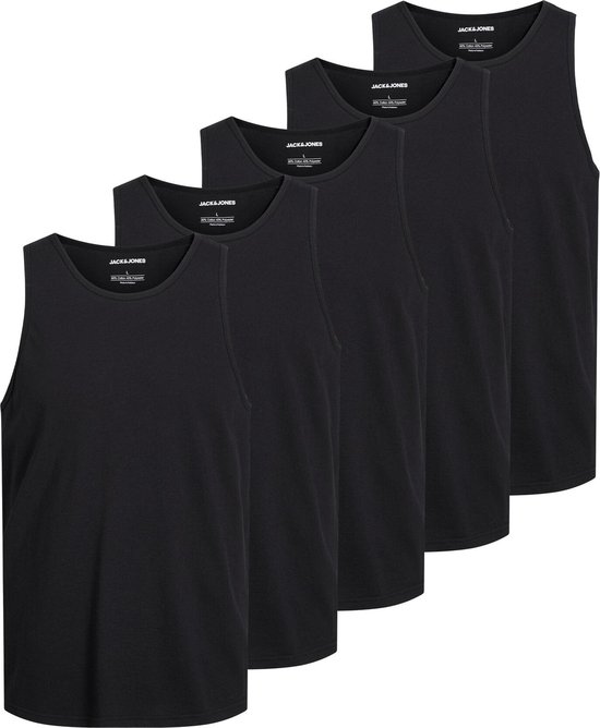 Jack Jones Singlet 5 Pack Black maat XXL XXL Heren Volwassenen . bol