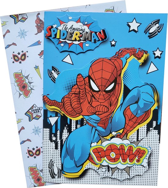 Marvel Spiderman - carte de voeux 3D avec enveloppe - l'incroyable  spiderman - spidey