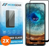 Mobigear Screenprotector geschikt voor Nokia X10 Glazen | Mobigear Premium Screenprotector - Case Friendly - Zwart (2-Pack)