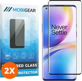 Mobigear Screenprotector geschikt voor OnePlus 8 Pro Glazen | Mobigear Curved Screenprotector - Case Friendly - Zwart (2-Pack)
