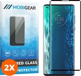 Mobigear Screenprotector geschikt voor Motorola Edge (2020) Glazen | Mobigear Curved Screenprotector - Case Friendly - Zwart (2-Pack)