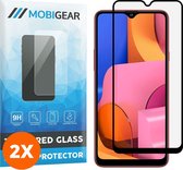 Mobigear Screenprotector geschikt voor Samsung Galaxy A20s Glazen | Mobigear Premium Screenprotector - Case Friendly - Zwart (2-Pack)