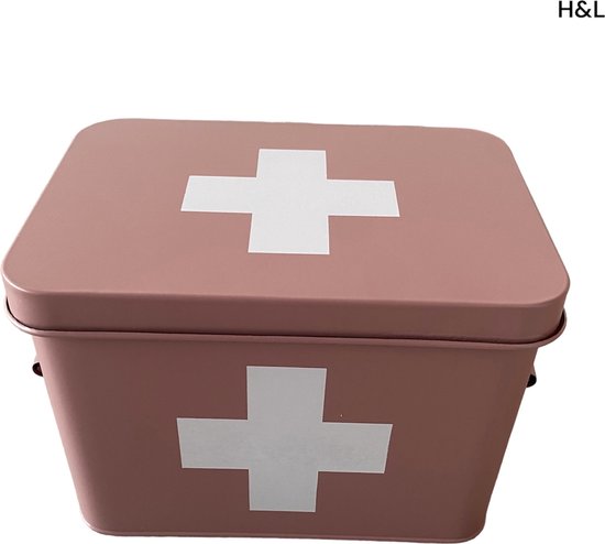 Boite à pharmacie Luxe - rose - métal - boite rangement pharmacie - salle  de bain - 15