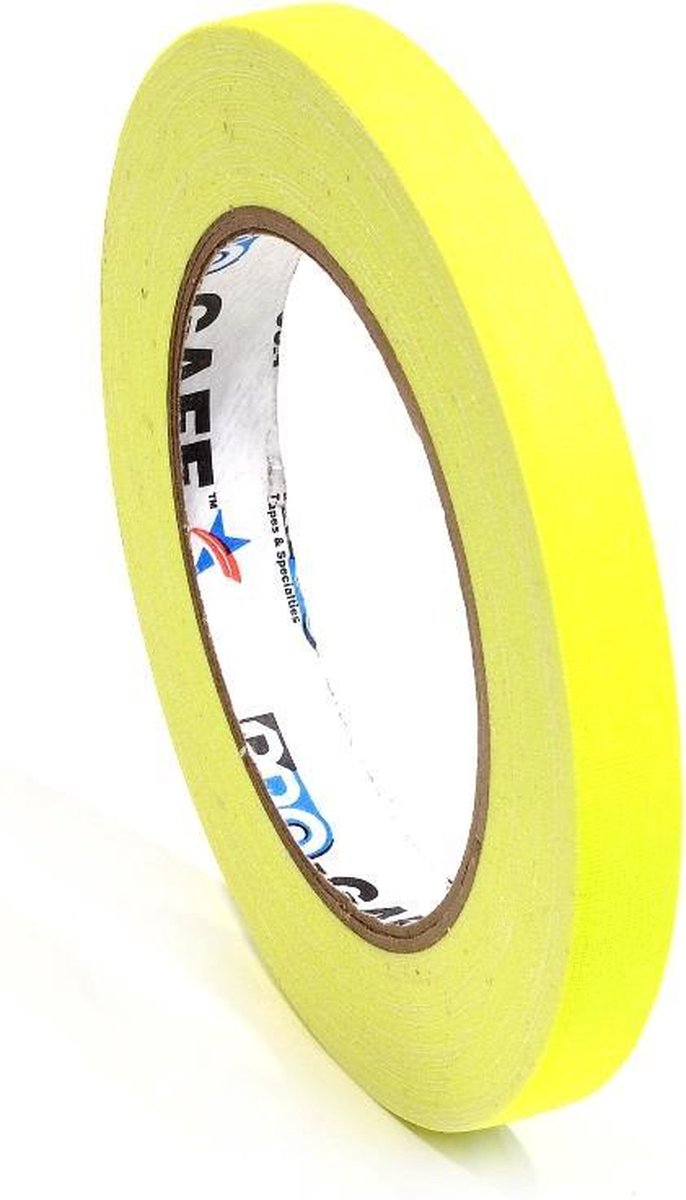 Pro - Gaff neon gaffa tape 12mm x 22,8m geel | bol.com
