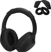 kwmobile housse en silicone pour casque - Compatible avec Sony WH-1000XM4 / WH-1000XM3 - Pour sangle et coussinets d'oreille - 3x en noir