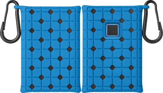 kwmobile case voor harde schijf - geschikt voor Samsung T7 Touch Portable SSD - SSD-cover van silicone - In blauw