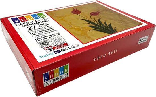 EBRU schilderij 27-delige marmerset voor beginners en professionals. Ebru Marmerset. Voorheen 5 kleuren, NU 9 kleuren (alleen voor Europa