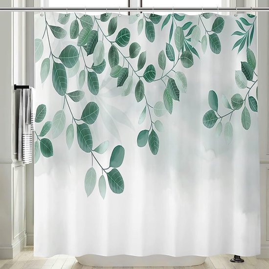 Rideau de douche en tissu polyester, feuilles suspendues, plantes vertes,  aspect... | bol.com