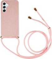 Coverup TPU Back Cover met Koord - Biologisch Afbreekbaar - Geschikt voor Samsung Galaxy A14 Hoesje - Roze