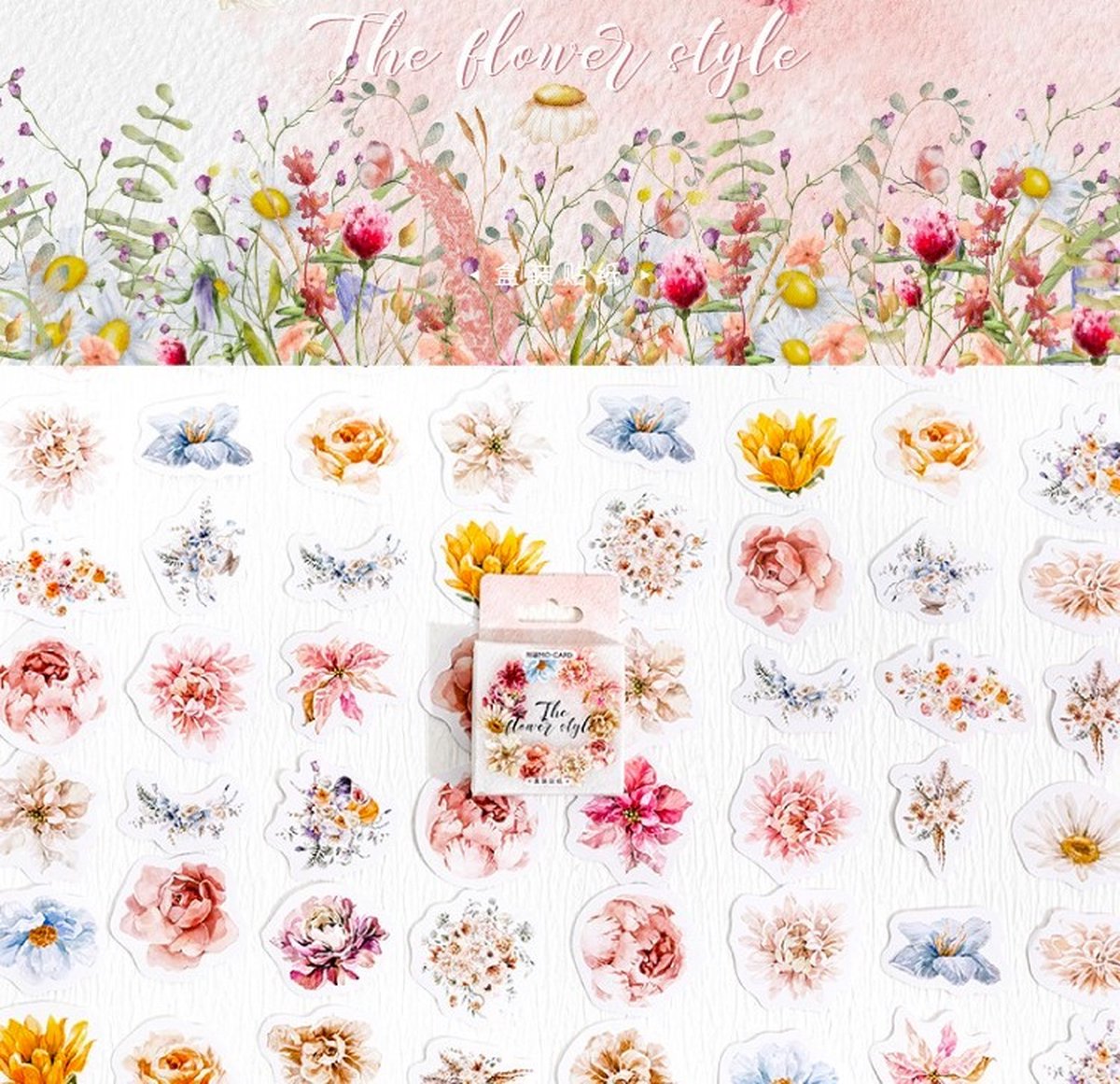 Bullet Journal Stickers - The Flower Style - 46 stuks - Flower Sticker - Bloemen Stickerset — afbeelding 5