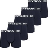 BENYSON Heren Katoenen Boxershorts 5-Pack 4004 Maat - M - Zwart