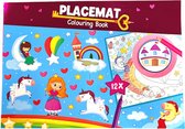 Placemat kleurboek Prinsessen/Unicorns