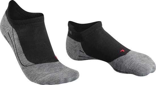 FALKE RU4 Invisible Hardloopsokken anti blaren, gemiddelde padding katoen sportsokken dames zwart - Maat 39-40