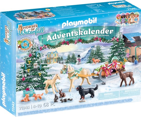 PLAYMOBIL Adventskalender Paarden: kerst sleerit - 71345