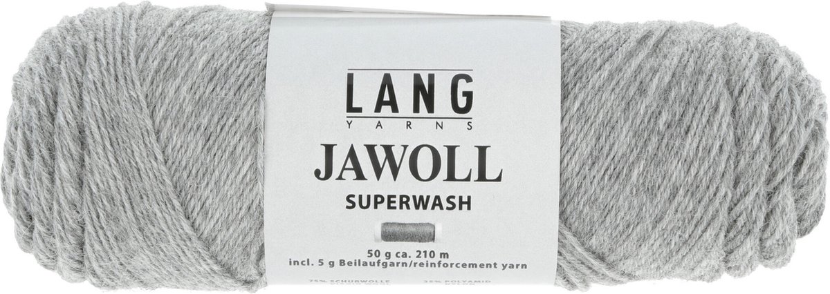 Lang Yarns Jawoll Superwash - 05 lichtgrijs mix - Sokkenwol Garen
