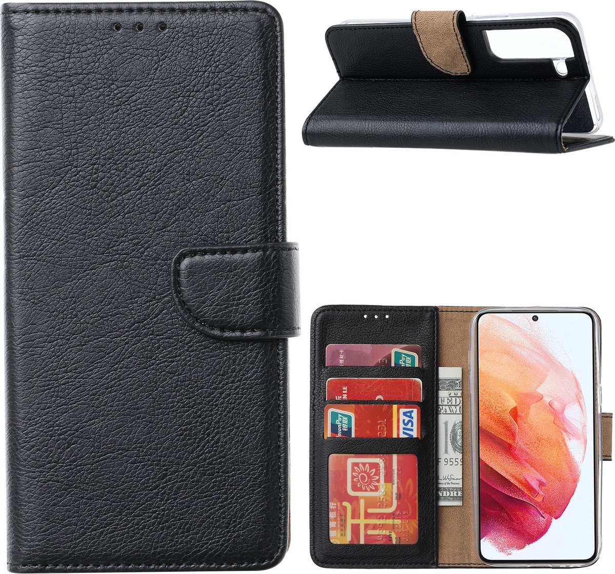 Cityhoesje-Bookcase geschikt voor Samsung A24 Pasjeshoud