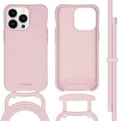 iMoshion Hoesje Geschikt voor iPhone 13 Pro Hoesje Met Koord - iMoshion Color Backcover met afneembaar koord - Roze