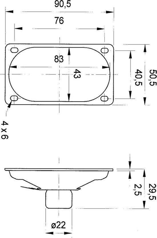 Visaton SC 5.9 ND - 4 Ohm 3.5 inch 9 cm Breedband-luidspreker 3 W 4 Ω Zwart Magnetisch afgeschermd, Ovaal — afbeelding 4