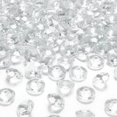 Hobby/decoratie nep diamantjes/steentjes - 250x - transparant - klein - D1,2 x H0,7 cm