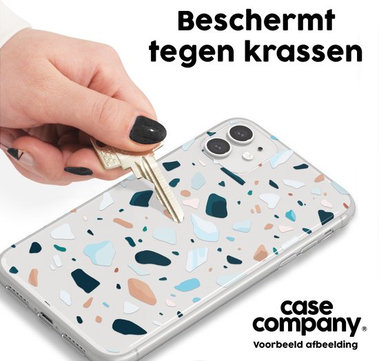 Case Company® - Coque Samsung Galaxy A54 avec cordon - Terrazzo N°13 - Coque de téléphone avec cordon Zwart - Protection sur tous les côtés et sur le bord de l'écran