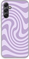 Case Company® - Coque Samsung Galaxy A34 - Swirl Violet - Coque souple pour téléphone - Protection sur tous les côtés et bord de l'écran