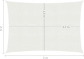 vidaXL - Zonnezeil - 160 - g/m² - 2x3 - m - HDPE - wit