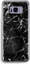 Case Company® - Hoesje geschikt voor Samsung Galaxy S8 hoesje - Zwart Marmer - Soft Cover Telefoonhoesje - Bescherming aan alle Kanten en Schermrand