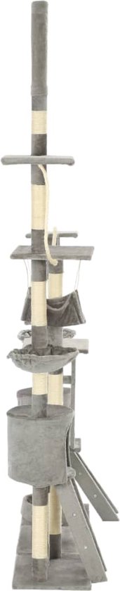 Bellmead Kattenkrabpaal met sisal krabpalen 150 cm grijs