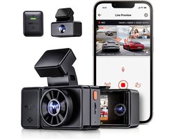 Vantrue E3 Triple 3CH 2K QuadHD Wifi GPS dashcam voor auto