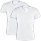 PUMA Basic Heren t-shirt V-neck 2-pack - Wit – Maat