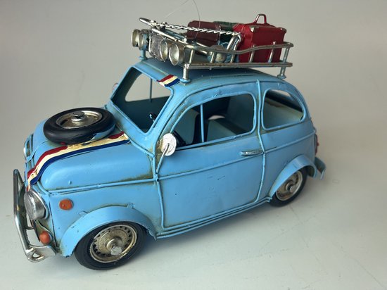 Retro Fiat 500-look in het baby blauw