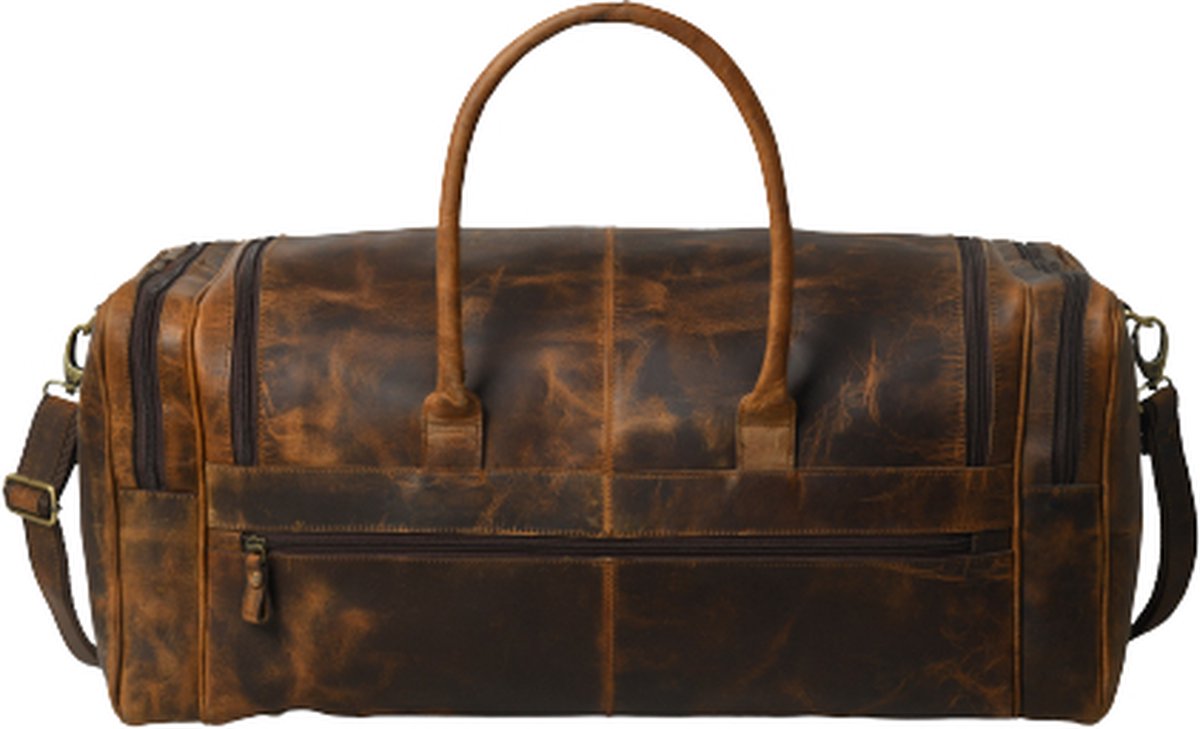 Leather Duffle Bag Tan Color Weekend Bag-Travel Bag-Vacation Bag-Full Grain Leather Bag