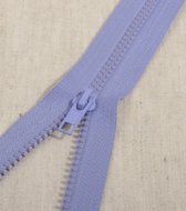 Deelbare rits 55cm violet paars - polyester stevige rits met bloktandjes