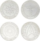Star Trek Set of 4 Starfleet Division Medallions - Limited Edition to 1966 worldwide (silver plated)