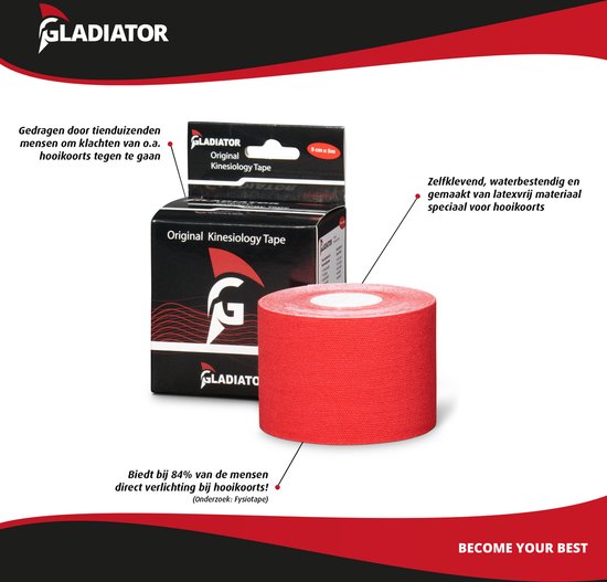Gladiator Sports - Kinesiotape - Kinesiologie tape - Bandage Tape - Hooikoortstape - Vermindert Hooikoorts Klachten - Per Rol - Groen - Gladiator Sports